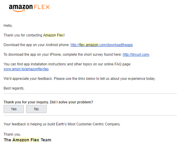 amazon flex for android